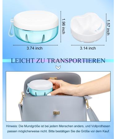 Portable Dnom Dose for Braces - Spoutable Dental Prosthesis Container & Brush for Corrective Bite Splint Care - Buy Online on GoSupps.com