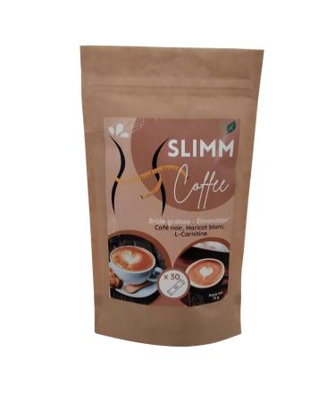Slimm Coffee Instantan Arabica et Robusta 30 Sachets Individuels 75g avec L-Carnitine et Haricot Blanc