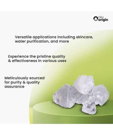Buy NeuOrigin Premium White Alum Phitkari Stone - Natural Potassium Alum Crystal Rock 250 Gm - International Shipping Available - Buy Online on GoSupps.com