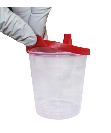Medi-Inn+ Urine Cup 125 ml with Red Snap-On Lid - 10 Pack Plastic Urine Sample Collection Cups for Accurate Testing - International Shipping Available - Buy Online on GoSupps.com