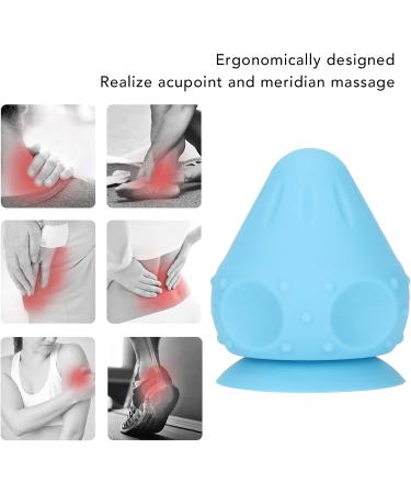 Blue Silicone Trigger Ball Massage Device for Myofascial Relief | Wall Massage Tool for Back Waist & Neck Pain - Buy Online on GoSupps.com