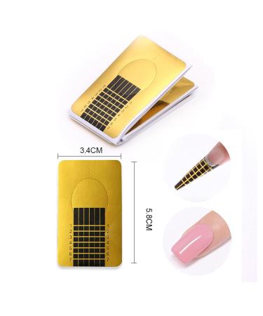 120 Pieces Self-Adhesive Nail Stencils | Golden Gel Nails & Extension Modeling Stencils - Shop Internationally - Buy Online on GoSupps.com
