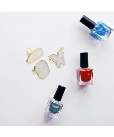 Veemoon Lot de 3 Palettes de Nail Art en Anneau Abs Lisse Petites et Compactes pour M lange Vernis Ongles Gels et Pigments avec Formes Carr e Demi-cercle pour Maquillage - Buy Online on GoSupps.com