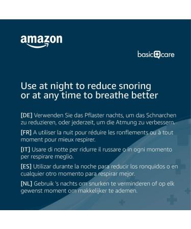 Amazon Basic Care Nasal Strips Medium Size - 60 Strips (Pack of 1) for Snoring & Congestion Relief - Buy Online on GoSupps.com