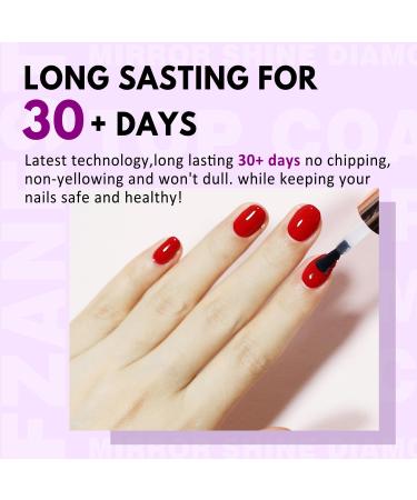 FZANEST Gel Top Coat Diamond 15ml - No Wipe Clear Gel Nail Polish | High Gloss Long-Lasting UV LED Finish | Buy Internationally - Buy Online on GoSupps.com