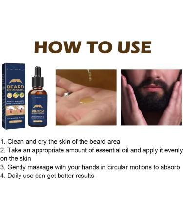 Dyceittdia 2PCs Beard Growth Oil - Natural Beard Oil for Men Moisture Care & Strengthening (2x30ml) | Essential Oils for Healthy Beard Care - Buy Online on GoSupps.com