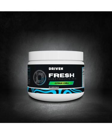Driven F.R.E.S.H- Fluid Replacement Energy Stamina Hydration: Electrolytes for Ultimate Perfomance and Recovery (40 Servings Citrus Chill) Citrus Chill 9 Ounce (Pack of 1)