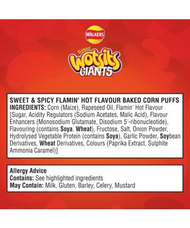 Walkers Wotsits Giants Sweet & Spicy Snacks Crisps 130 g - Buy Online on GoSupps.com