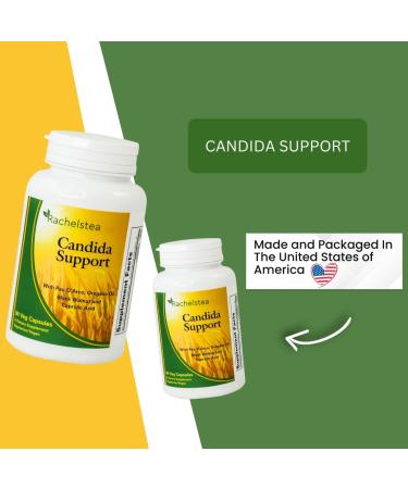 Rachel's Tea and Candida Support: 30 Day Supply Turmeric Wild Yam Ginger Peppermint Fennel Slippery Elm + Candida Support Capsules - Buy Online on GoSupps.com