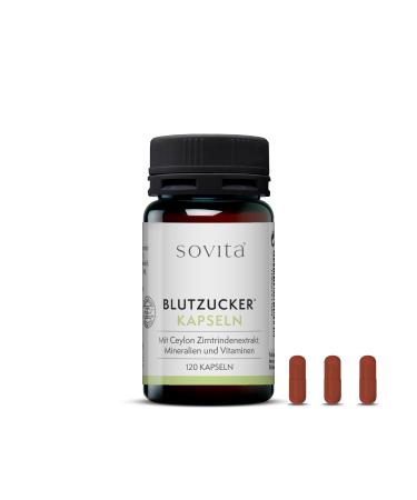 sovita blood sugar capsules | With cinnamon bark extract | Dietary supplement | 120 capsules