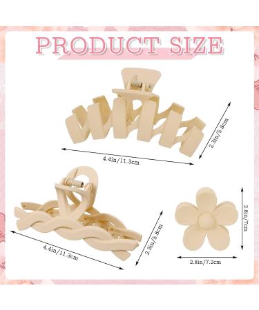 XINRUI 12 Pcs Large Claw Clips Variety Pack for Women - 4.4 Inch Hair Clips Banana Clips Matte Jaw Clip 90's French Design Barrettes Accessories for Women Girls - Buy Online on GoSupps.com