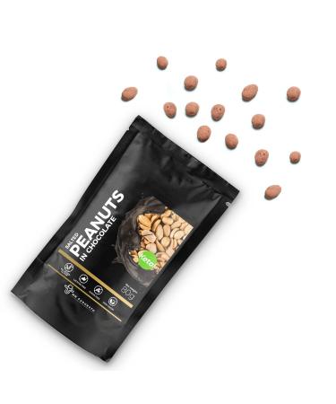 Salted peanuts in dessert chocolate - mr fudgestoo sweets - premium enjoyment - luxurious confectionery for gourmet joy - box 80g peanuts - Buy Online on GoSupps.com