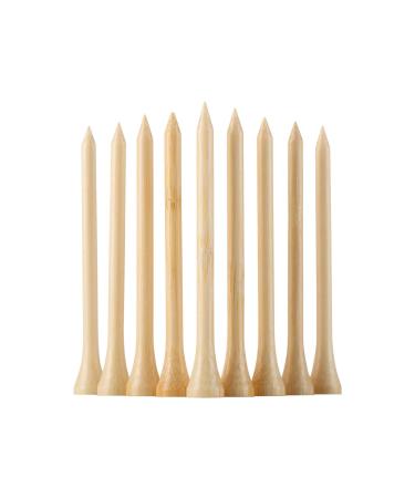 GFGL Golf Tees Durable Bamboo Tees 100Pcs 120Pcs 3-1/4" Friendly Biodegradable Material Reduce Friction Side Spin More Stable Primary