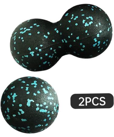 Peanut Massage Ball & Double Lacrosse Ball Roller - 2pcs Body Muscle Massager for Back & Neck Relief | International Shipping - Buy Online on GoSupps.com