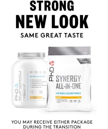 PhD Nutrition Synergy All-in-One Lean Protein Powder - Vanilla Creme Flavour | Lean-Muscle Building Formula | 30 Servings - 2kg Bag - Buy Online on GoSupps.com