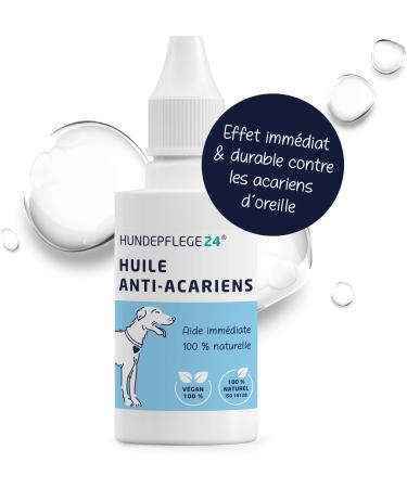 HUNDEPFLEGE24 Ear Mite Oil for Dogs & Cats - Immediate and Natural Effectiveness Against Ear Mites Inflammation Ear Mites Itching and Discharge 50ml - Buy Online on GoSupps.com