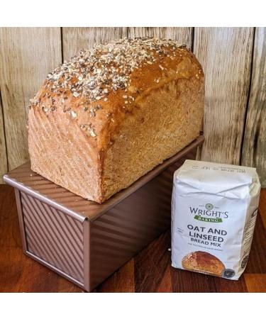 Wright's Oat & Linseed Bread Mix 500g X 5 Pack High in Fibre For Machine or Hand Baking Simply Add Water Baking Success Guaranteed Suitable for Vegetarians - Buy Online on GoSupps.com