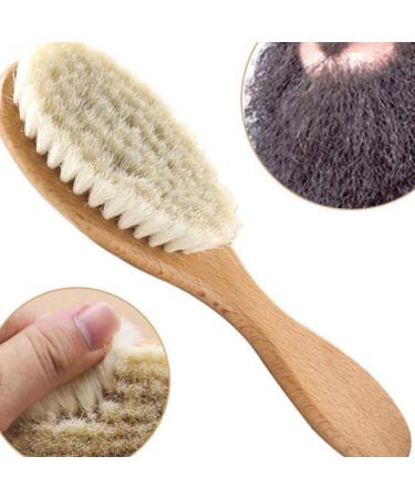 Buy NOLITOY Mustache Brush & Beard Straightening Comb - Wooden Facial Cleansing Brush for Men | Anti-static 15x4x2 CM - Buy Online on GoSupps.com