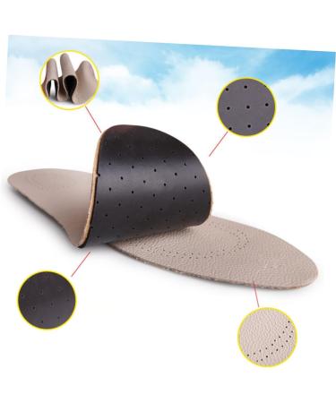 Buy Thin Leather Sports Insoles - Arch Supports for Plantar Fasciitis - Odor-Resistant & Comfortable - 25.3cm Full Pad - Buy Online on GoSupps.com
