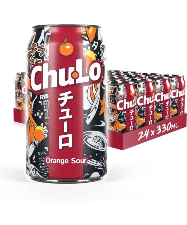 Chu Lo Drinks Chu Lo Orange Sour Cans 24 Pack Japanese Inspired Soft Drink Low Sugar Premium Soft Drink Sour Carbonated Drink Orange Flavor Vegan Gluten Free Made in the UK 24 cans x 330ml - Buy Online on GoSupps.com