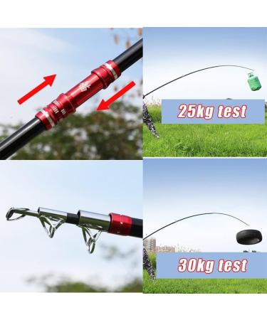 Buy ZwWF 2.4-4.5m Carbon Fishing Rod 50kg Capacity High-Quality Telescopic Fishing Equipment (4.5m Only Rod Off-White) - International Shipping Available - Buy Online on GoSupps.com