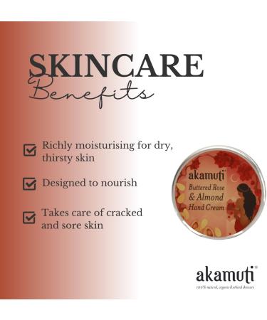 Akamuti Buttered Rose & Almond Hand Cream 50ml - Buy Online on GoSupps.com
