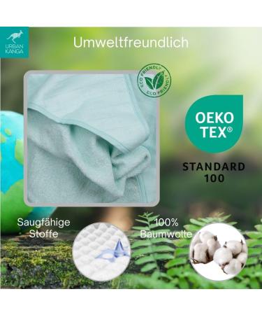 Urban Kanga Bath Poncho Baby with Hood | Two-Sided Mint Poncho for Kids 1 Year Shop Now! - Buy Online on GoSupps.com