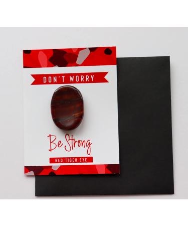 Red Tiger Eye Crystal Worry Stone - Meditation Stress Relief Gift - Healing Energy Reiki Chakra - Buy Online on GoSupps.com