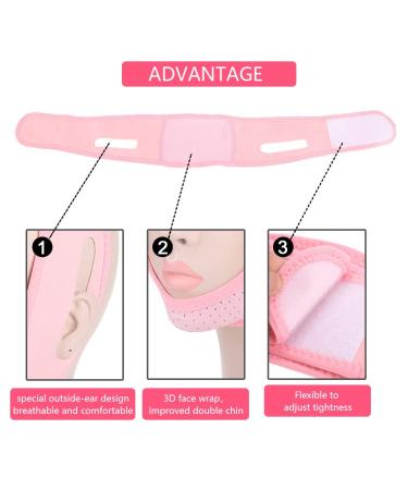 Facial Lifting Strap V Line Mask Neck Double Chin Belt - Pink Chin Lifting Firming Wrap - Buy Online on GoSupps.com