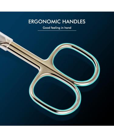 BNG Professional Curved Cuticle Scissors - Stainless Steel Nipper for Manicure and Pedicure, Gold Finish - Buy Online on GoSupps.com