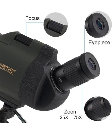 Visionking 25-75x70 Maksutov Spotting Scope - Ideal for Target Shooting, Bird/Wildlife Observation & Scenery - Green - Buy Online on GoSupps.com