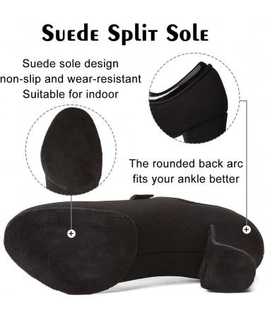 Ruybozry Women's Latin Dance Shoes - Lace-Up Closed Toe Jazz Practice Shoes Model 601 5cm Suede Sole Size 38 EU - Buy Online on GoSupps.com