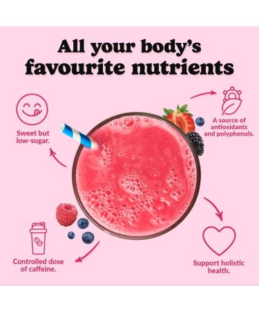 GoodProtein Red Superfood Juice Powder - Energizing Blend with 40mg Natural Caffeine | Antioxidant-Rich Polyphenol Boost Low Sugar Non-GMO | Supports Holistic Health & Energy | 225g 30 Servings - Mixed Berries - Buy Online on GoSupps.com