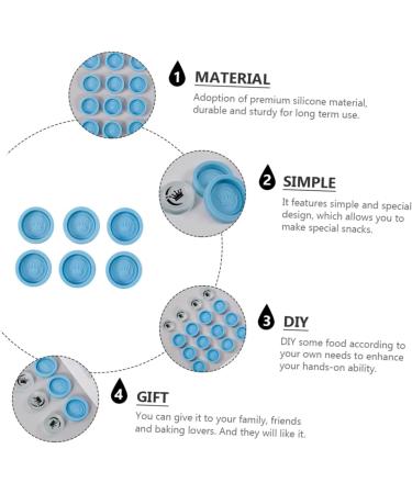 HOMSFOU 12 Pcs Mold Chess Silicone Baking Fondant DIY Cake Cajas para Con Chocolate Silica Gel 3D Baking Tools Manual 3.5X3.5X0.8CMx2pcs Bluex2pcs - Buy Online on GoSupps.com