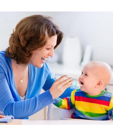 Silicone Baby Food Donor Spoon - Squeeze Feeder for Infants & Toddlers | Blue Baby Spoon Bottle - Buy Online on GoSupps.com