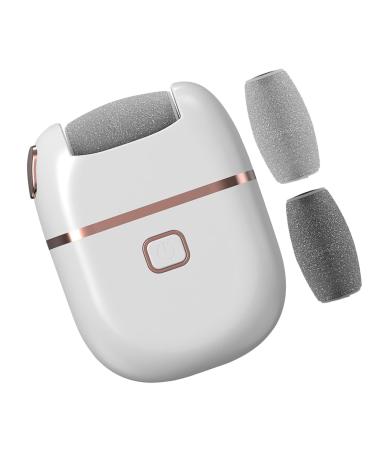 Electronic Foot File Pedicure Tool | Callus Remover with USB Charging for Dead Skin | Portable Electronic Pedicure Foot Care for Dead Skin and Pedicure at Home White