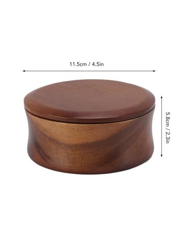 Men's Wooden Shaving Brush Bowl - Non-Adhering Shave Cream Mug & Soap Cup | Portable Maple Face Cleaning Tool - Buy Online on GoSupps.com