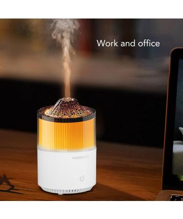 Buy Colourful Flame Essential Oil Diffuser - Ultra Silent Aromatherapy with LED Lights & Volcano Design - 200ml (White) - Shop Internationally - Buy Online on GoSupps.com