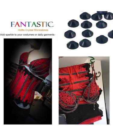 Briskbloom 288PCS SS30 6MM Jet Black Rhinestone Hotfix Crystals for Crafts & Clothes - Buy Online on GoSupps.com