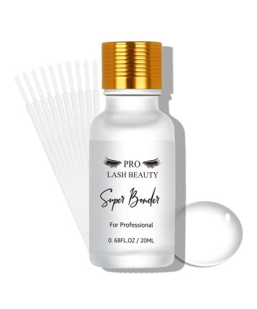 20ML Super Bonder for Lash Extensions  Upgraded Lash Bonder for Eyelash Extensions Retention Maximiser Speed Up Dry Time Reduce Fumes Glue Accelerator Water Oil Proof 20ml