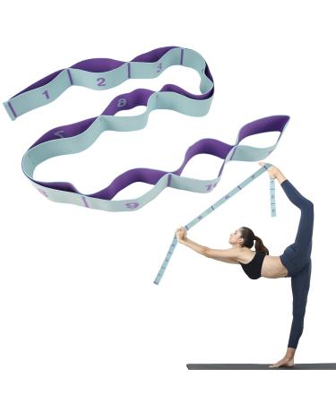 Stretch band with 11 loops yoga stretching band yoga stretch belt fitness straps yoga stretch fitness yoga stretch belt yogagurt with loops for pilates dance gymnastics effective stretching - Buy Online on GoSupps.com