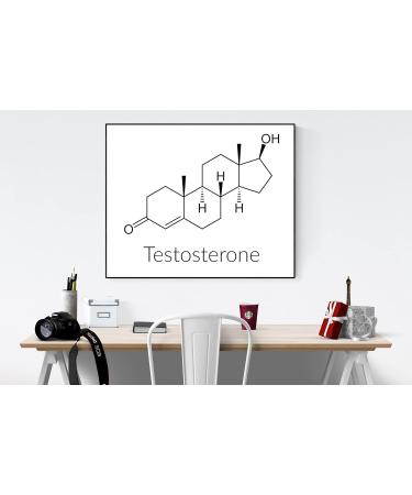 Testosterone Molecular Structure Art Print | Science & Chemistry | 16x20 International Shipping Available - Buy Online on GoSupps.com