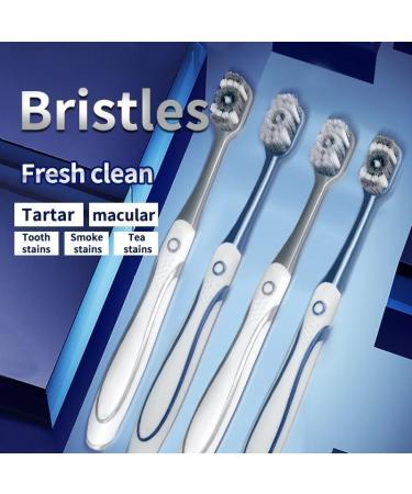 Ad-Bcrbgen Super Hard Toothbrush for Men - Deep Cleaning Ultra-Hard Bristles for Tartar Removal | Blue & Gray - Buy Online on GoSupps.com