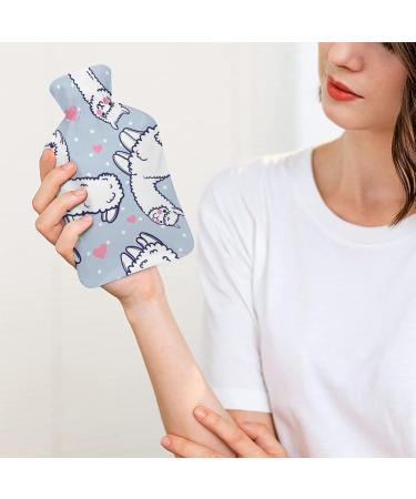 Hot Water Bottle with Lid - Alpaca Rubber Hot Water Bag for Pain Relief Cramps & Foot Warmer - Ideal for Hot and Cold Therapy - Buy Online on GoSupps.com