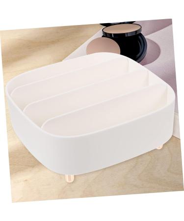 Housoutil Box Makeup Storage Box Eyeshadow Makeup Organizer Makeup Countertop Organizer Bracket Cosmetic 20.6X20X8.6CM White - Buy Online on GoSupps.com