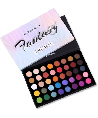 Colorful Eyeshadow Palette - 40 Shades Matte Shimmer Metallic Eye Shadow - Professional Highly Pigmented Makeup Contour - Warm Natural Bronze Smoky Cosmetic - Buy Online on GoSupps.com