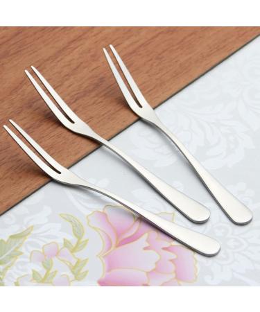 Forks Stainless Steel Fruit Fork Dessert Fork Eco-Friendly Two Tooth Dinner Forks Fork Kitchen BBQ Tool - Buy Online on GoSupps.com