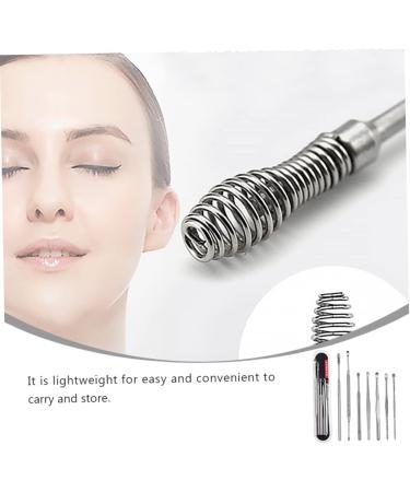 7pcs Stainless Steel Ear Cleaning Tool Set - Ear Pick & Cleaner Set for Nursing - Silver - Buy Online on GoSupps.com