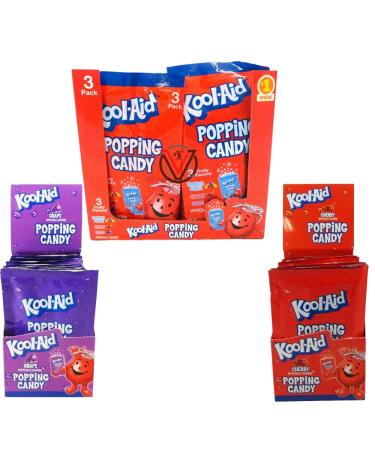 Kool Aid Popping Candy 3 Pack Peg Bag 20g Pouch Grape & Cherry 9g | Pick Any Type