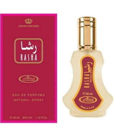 Al Rehab Perfumes Rasha Eau de Parfum Spray for Women 1.18 Ounce 1.18 Ounce (Pack of 1)